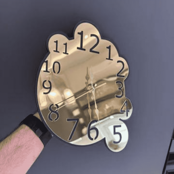 Modern Golden Acrylic Wall Clock