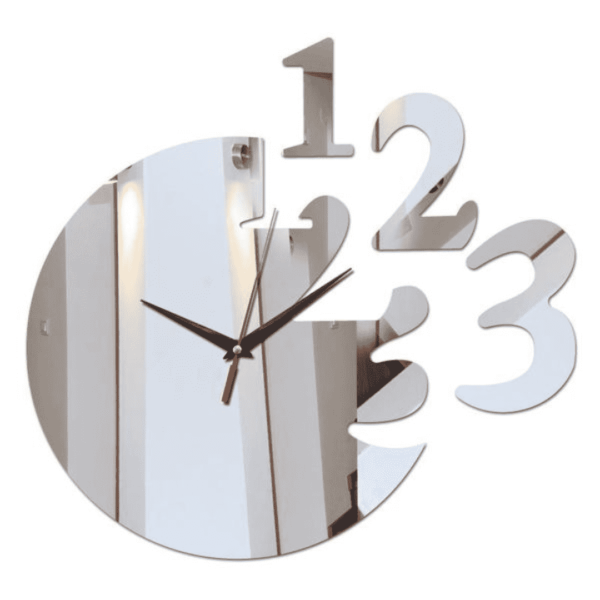 Modern Silver Acrylic Wall Clock