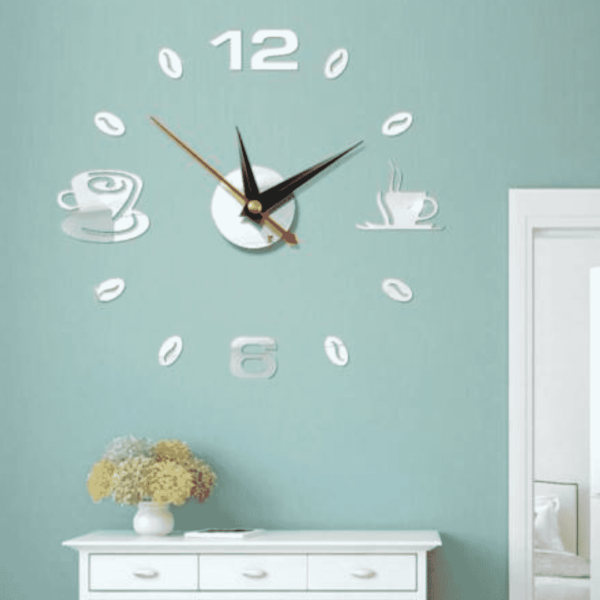 Tea Cup Acrylic Wall Clock