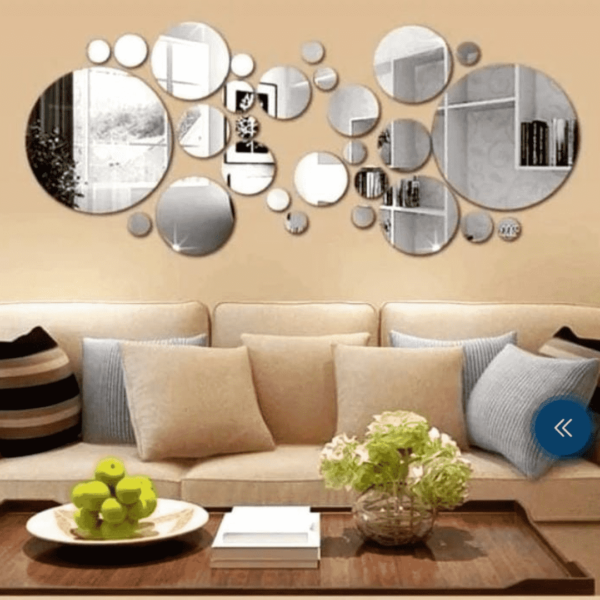 Acrylic wall clock mirror